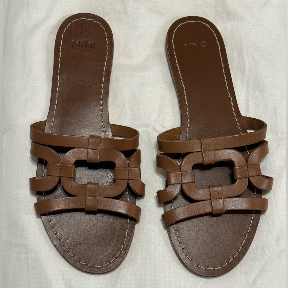 Mango Leather Slides - Picture 4 of 5